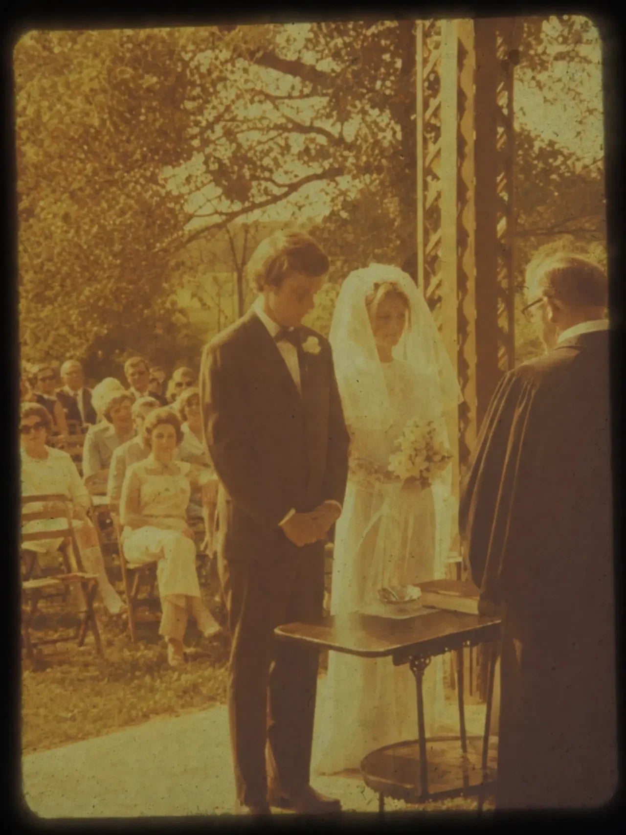Wedding photo before restoration